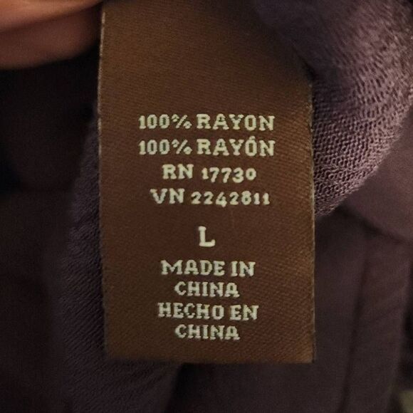 Knox Rose Women's Size Large Purple Studded Boho Cold Shoulder Shirt Dress - Picture 6 of 6